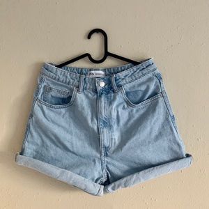High Rise Denim Shorts